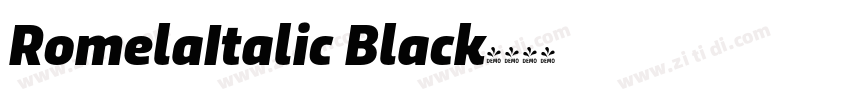 RomelaItalic Black字体转换